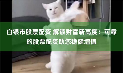 白銀市股票配資 解鎖財富新高度：可靠的股票配資助您穩(wěn)健增值